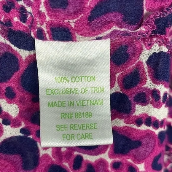 Lilly Pulitzer Sherida Top In Gigi Giraffe Pink Navy Cotton Casual Size S EUC - Picture 10 of 10
